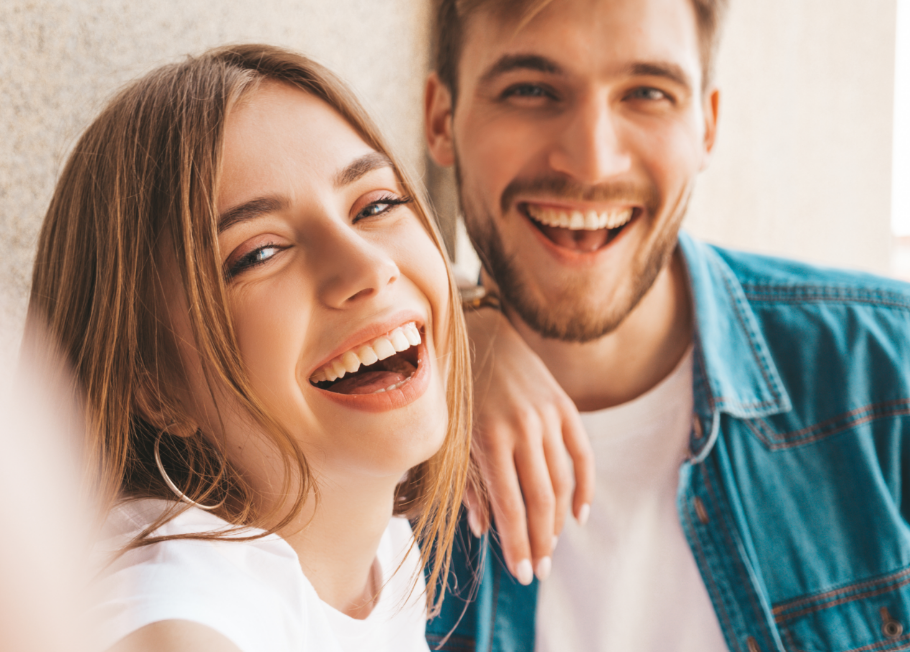 Happy couple smiling